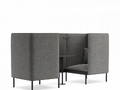 Кабина 2-местная со столиком NAURA, RAL 9005, c995 фото
