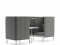 Кабина 2-местная со столиком NAURA, RAL 9016, c995 фото