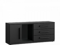 Тумба Oasys Т-160х1,5-01 RAL 9005, Муар чёрный фото