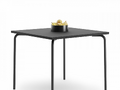 Стол квадратный GIBKO 85х85 RAL 9005, Муар чёрный фото