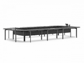 Конференц стол D.SYS 5500/3000 (КС-140х70-03) RAL 9005, Муар чёрный фото