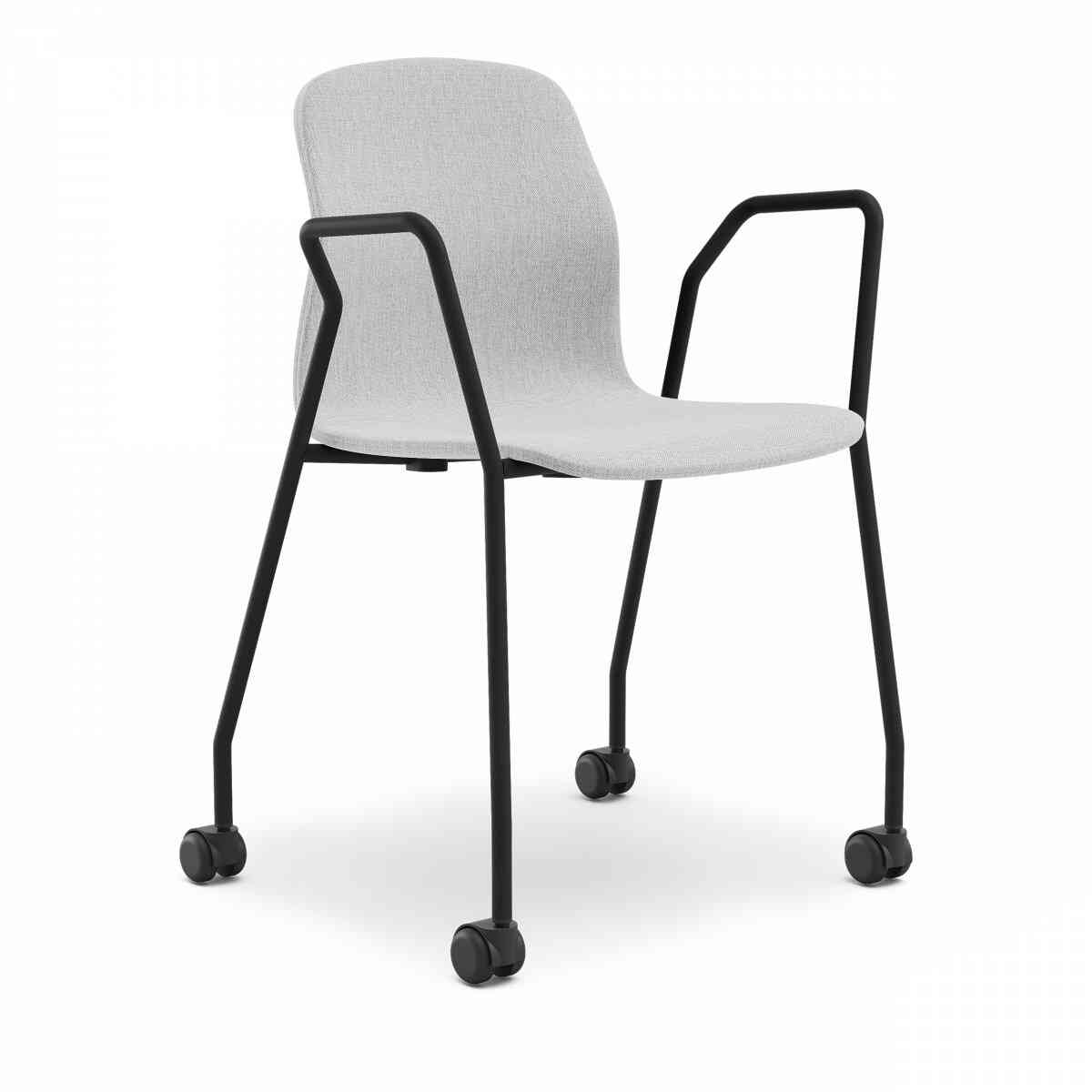 LOVKO Стул мягкий с ручками на колесиках, RAL 9005, c990 фото 1