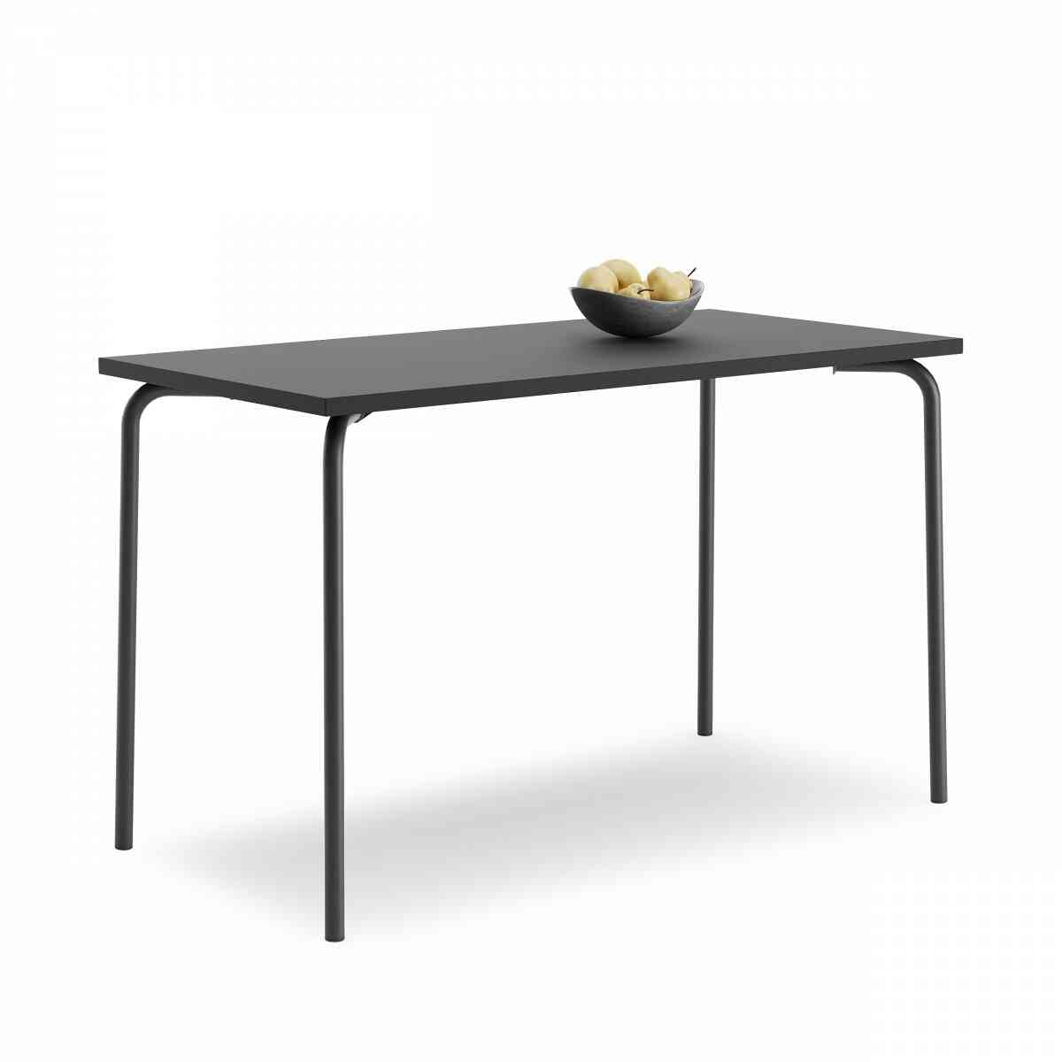 Стол прямоугольный GIBKO 140х60 RAL 9005, Муар чёрный фото 1