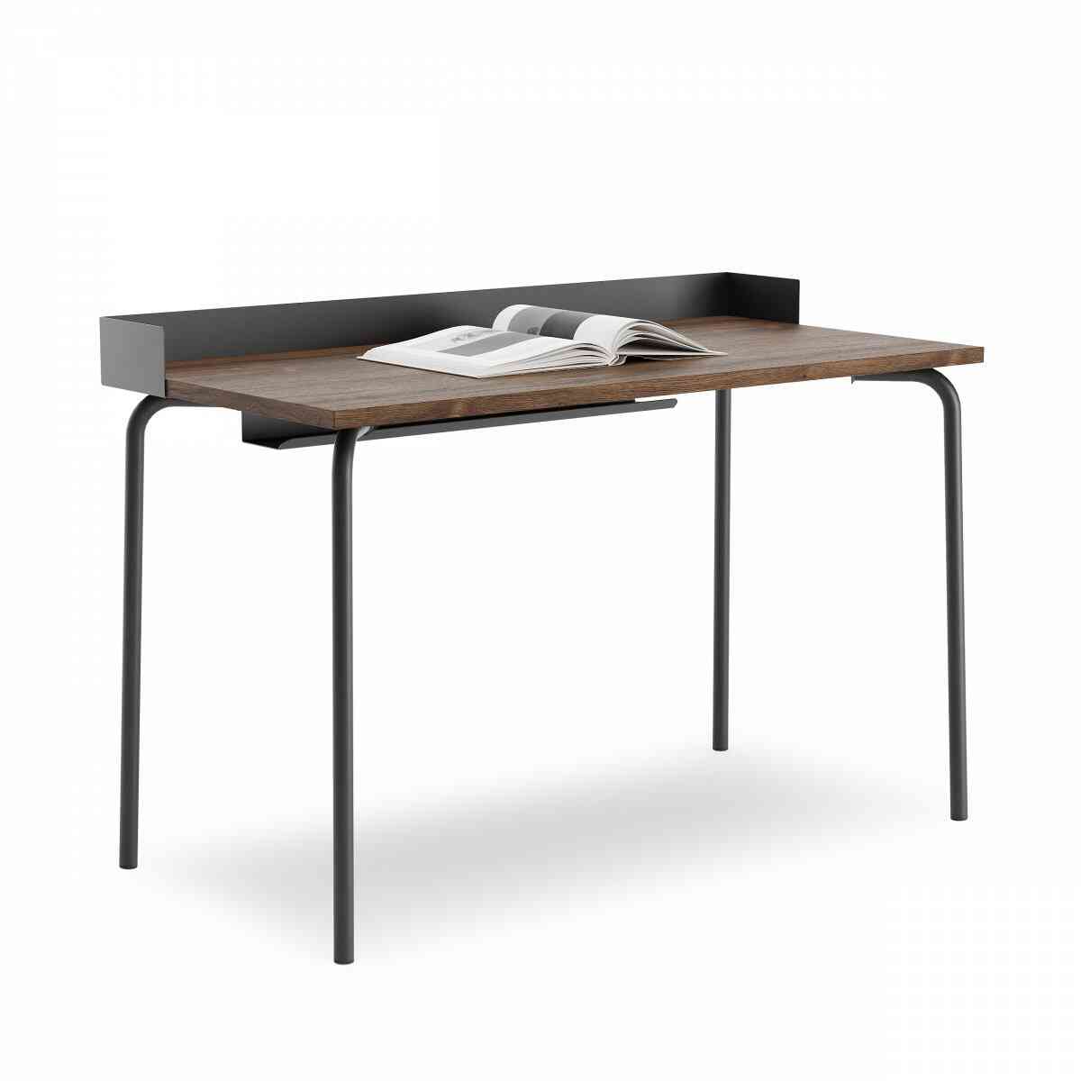 Стол прямоугольный GIBKO с бортиком 120х60 RAL 9005, Дуб Чарльстон фото 1