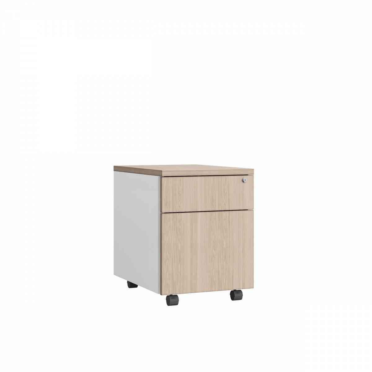 Тумба офисная PUMBA S2 RAL 9016, Акация Лэйклэнд фото 1