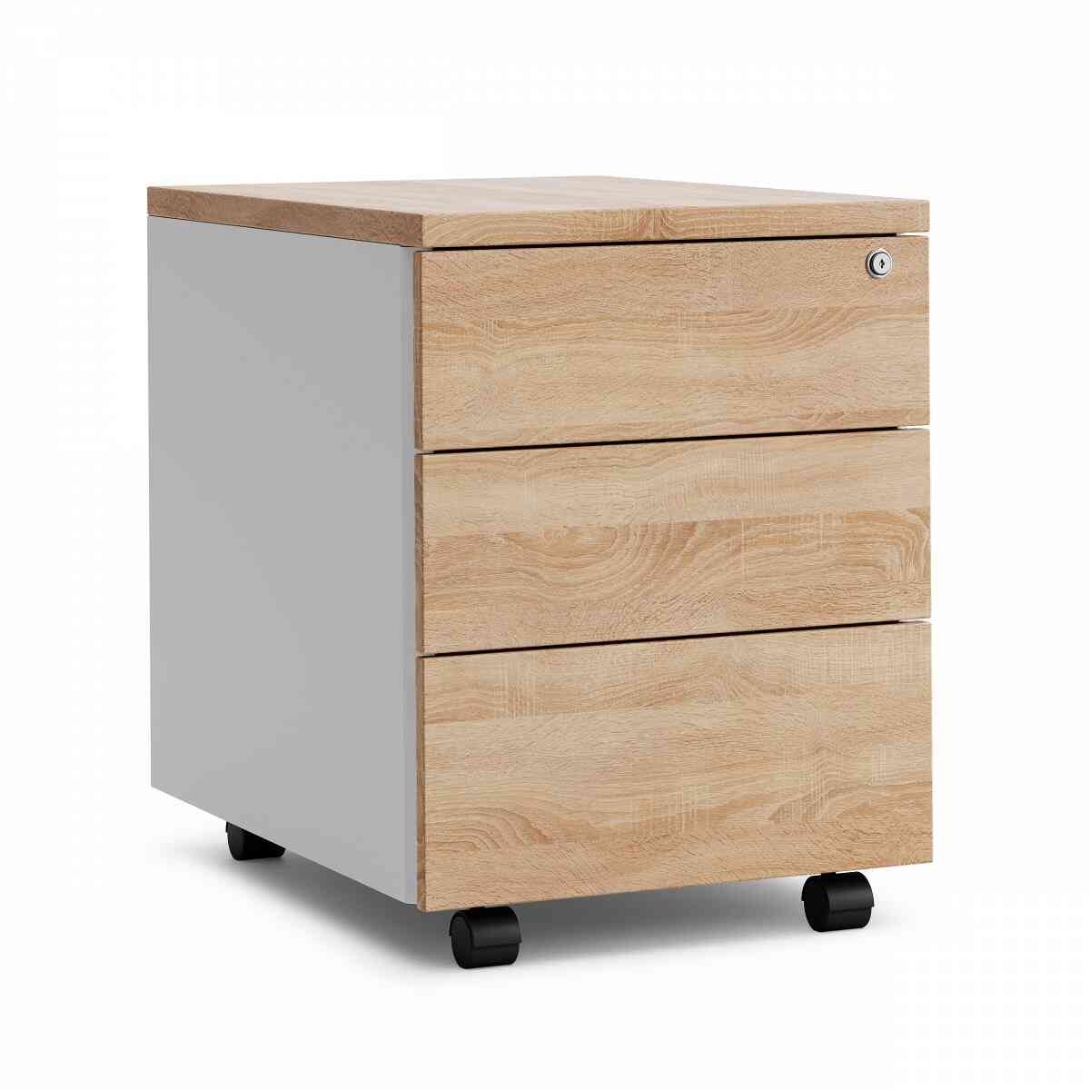 Тумба офисная PUMBA S3 RAL 9016, Дуб Бардолино натуральный фото 1
