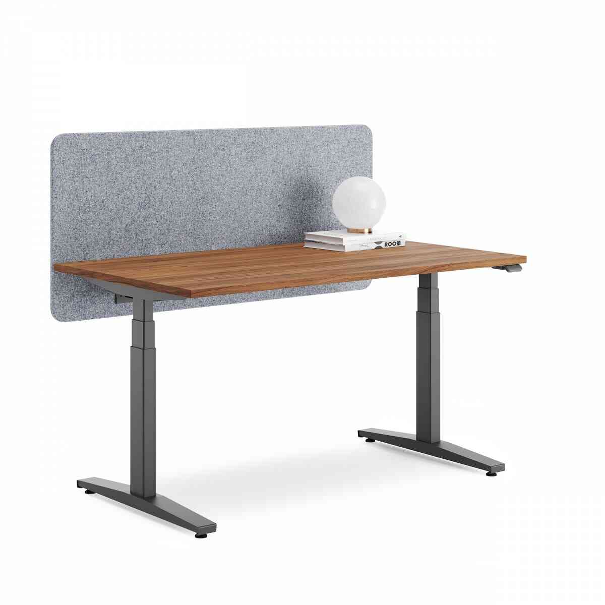 Стол регулируемый механически LVL UP P-03-180х80 RAL 9005, Орех Дижон натуральный фото 1