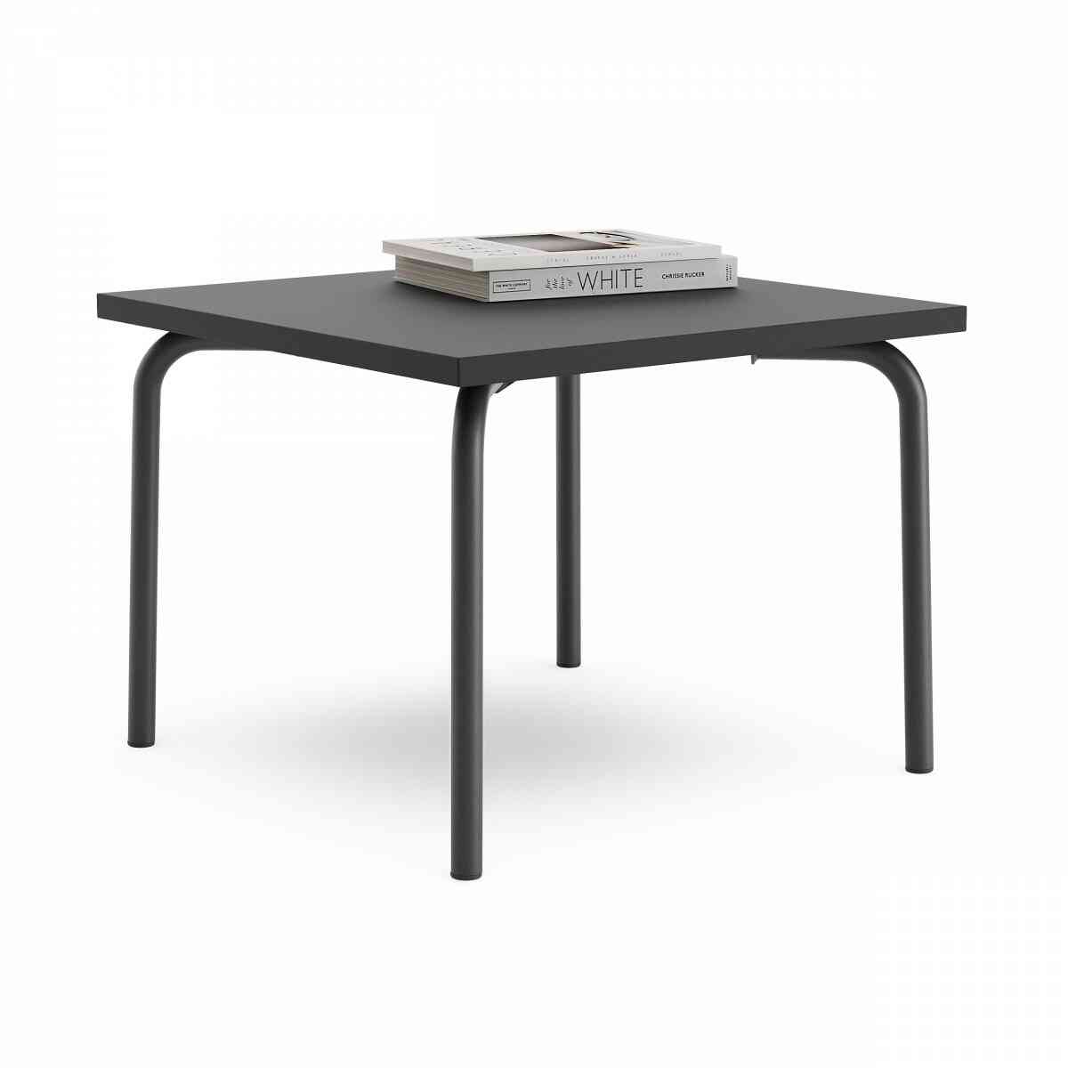 Cтол низкий квадратный GIBKO 60х60 RAL 9005, Муар чёрный фото 1