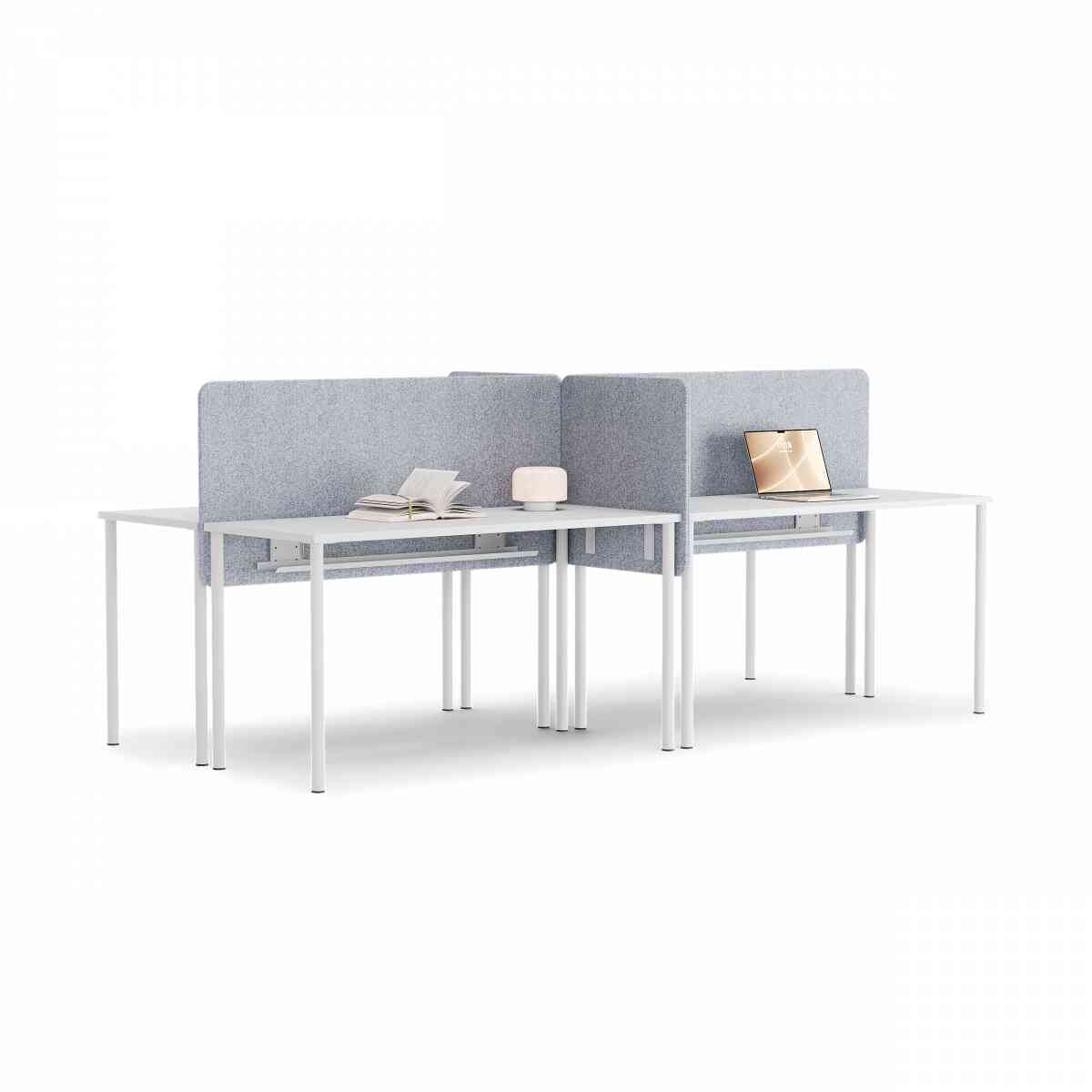 Рабочая станция PROSTO PC 140х60-2 RAL 9016, Белый премиум фото 1