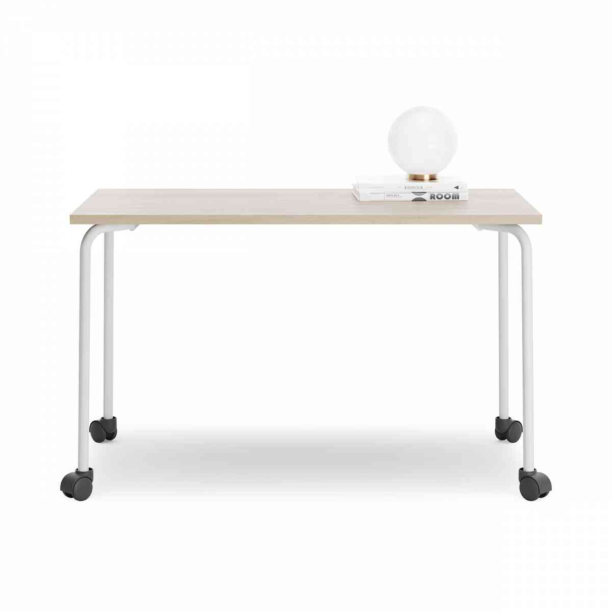Стол прямоугольный перекатной GIBKO 120х60 RAL 9016, Акация Лэйклэнд фото 2