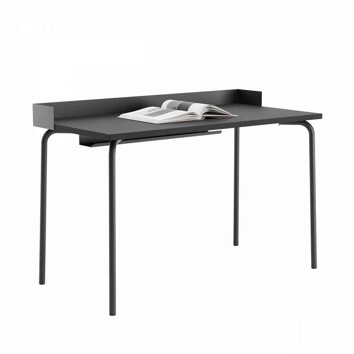 Стол прямоугольный GIBKO с бортиком 140х60 RAL 9005, Муар чёрный фото 1