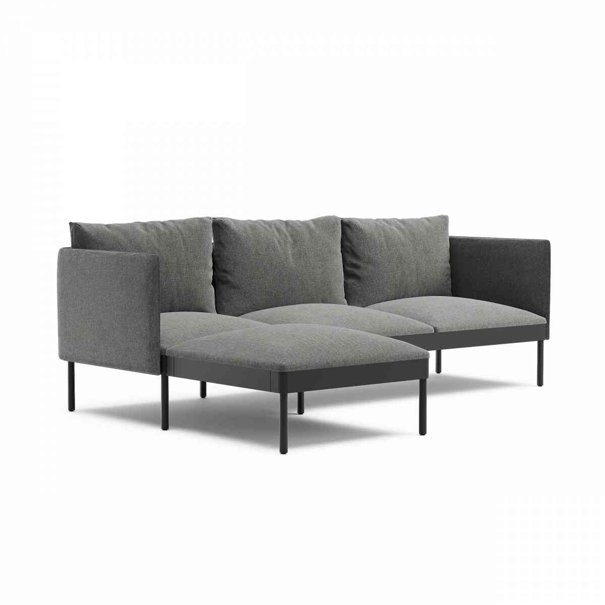 Диван угловой 4-местный NAURA, RAL 9005, c995 фото 1