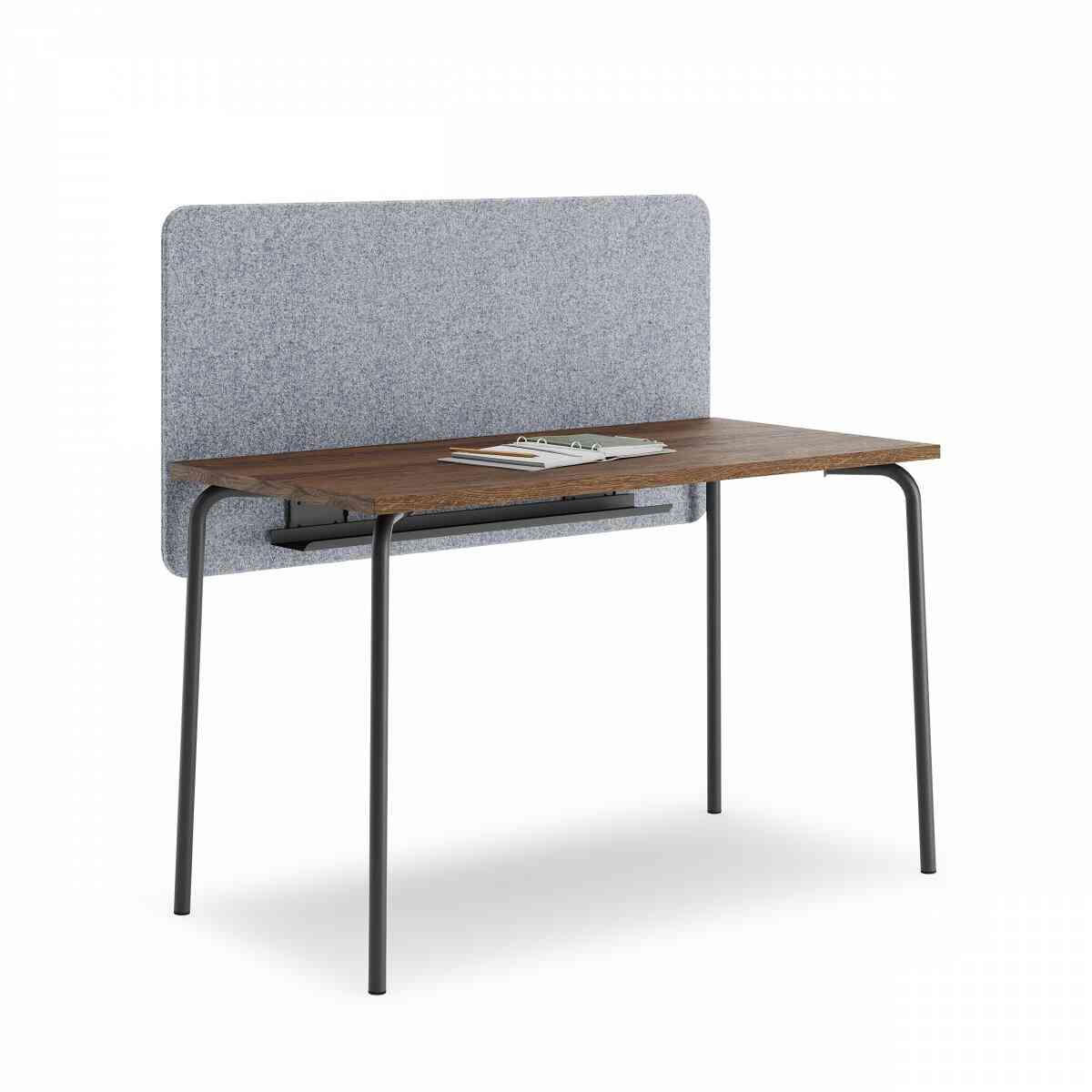 Стол прямоугольный GIBKO с экраном 120х60 RAL 9005, Дуб Чарльстон фото 1