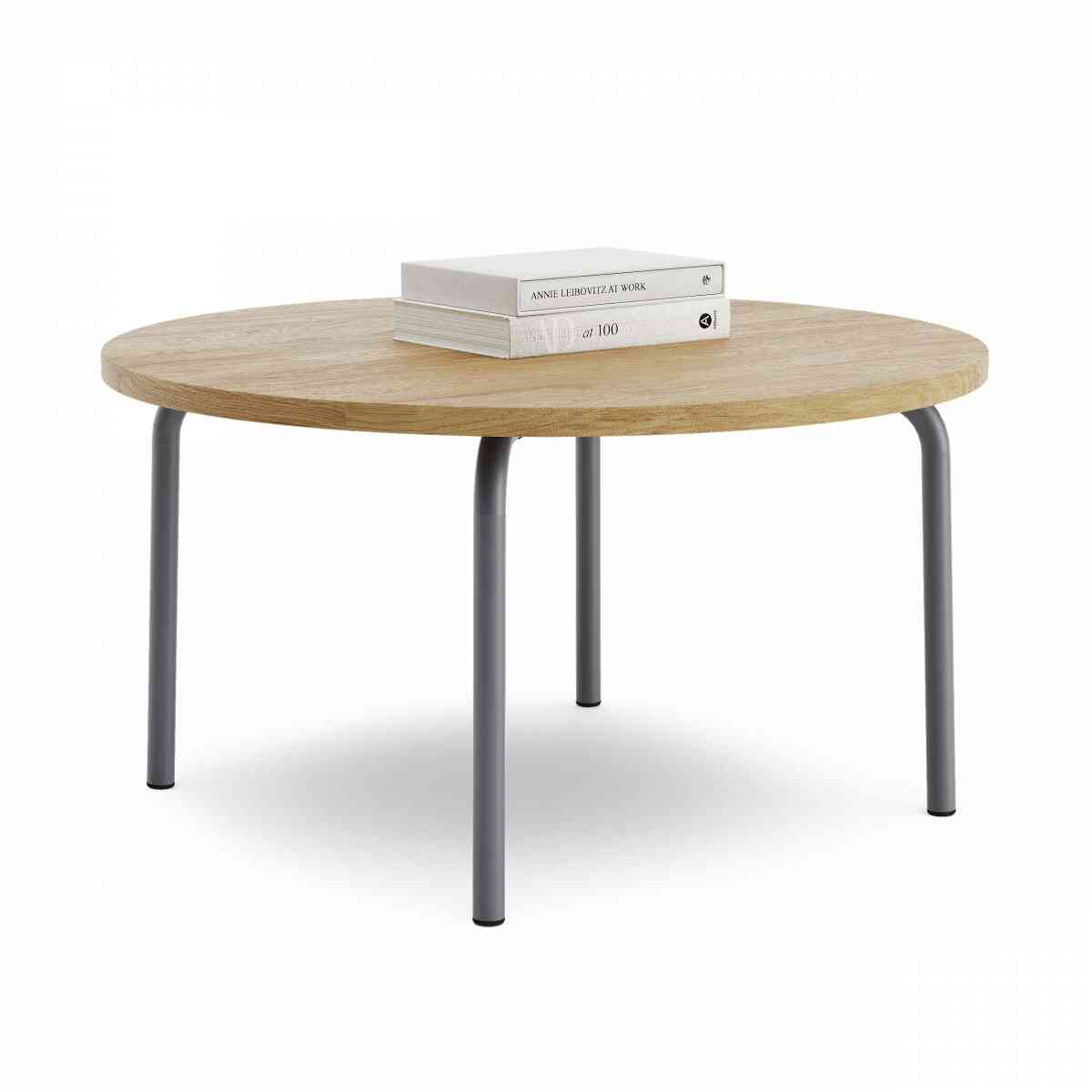 Стол низкий круглый GIBKO 85х85 RAL 7024, Гикори натуральный фото 1
