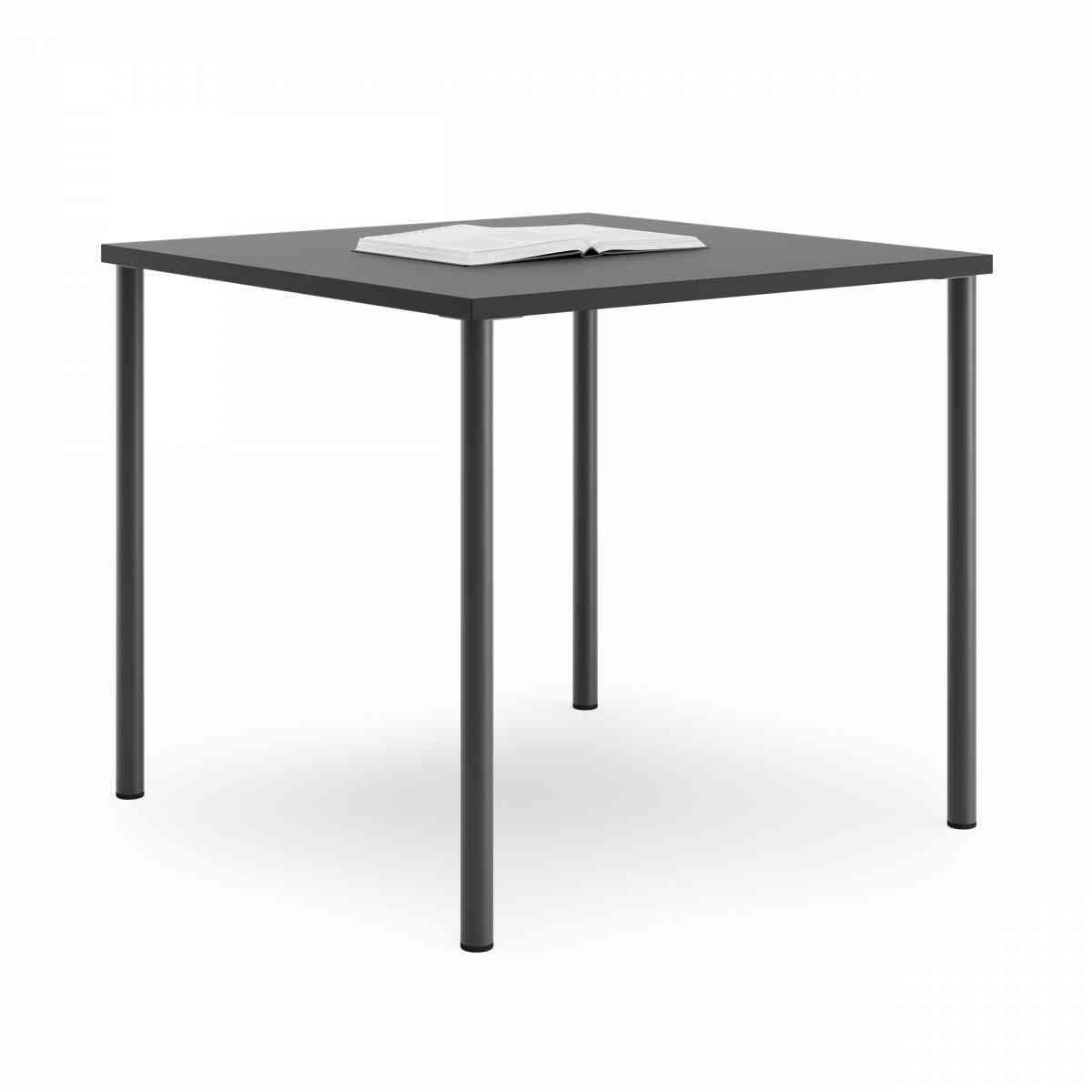 Стол квадратный PROSTO 85х85 RAL 9005, Муар чёрный фото 1