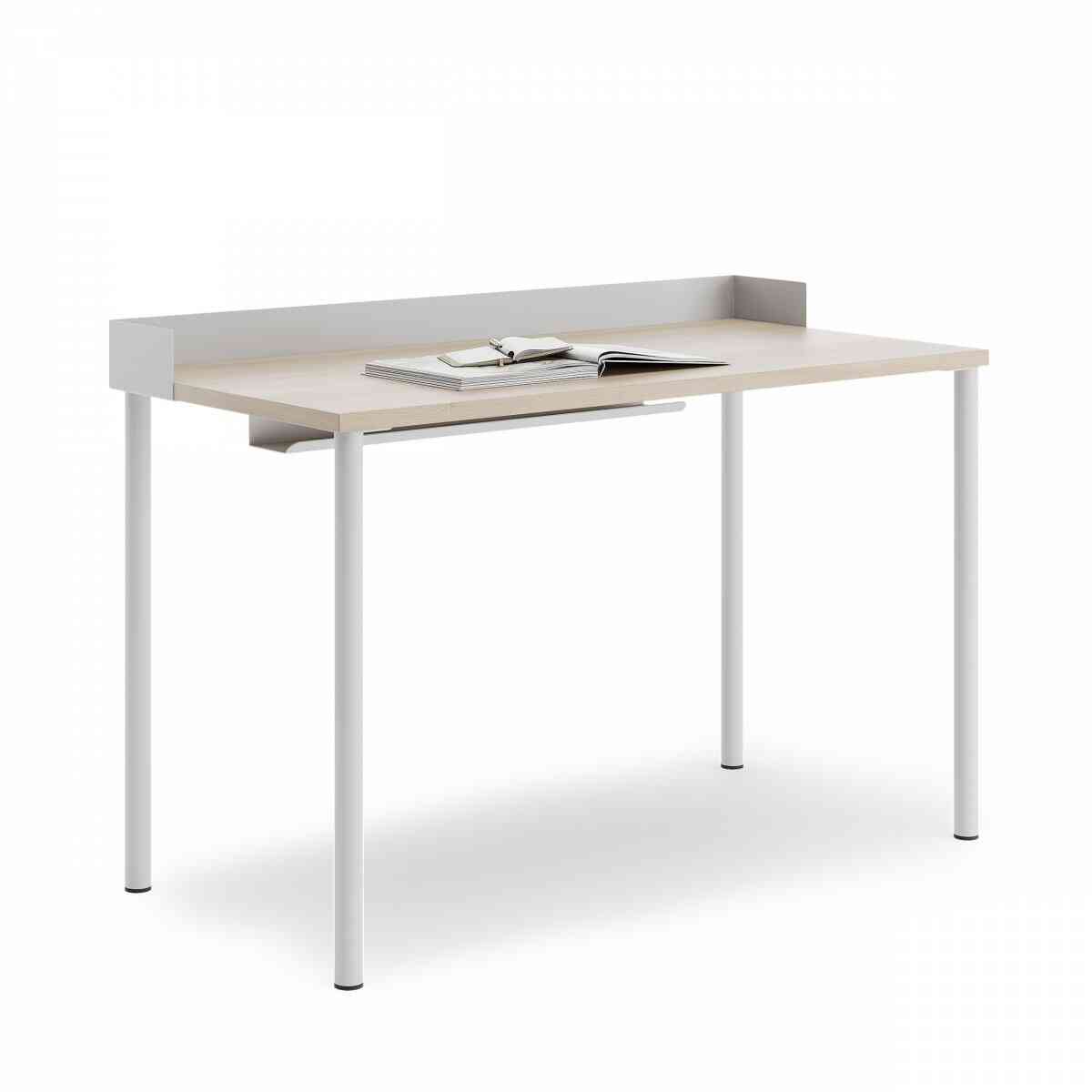 Стол прямоугольный PROSTO с бортиком 120х60 RAL 9016, Акация Лэйклэнд фото 1