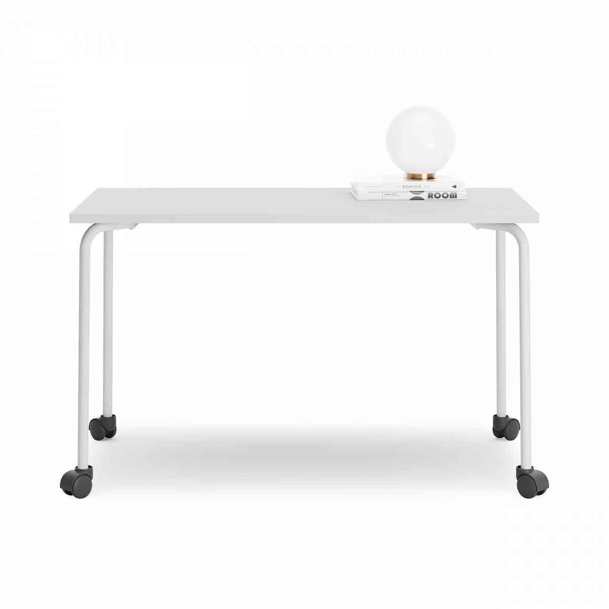 Стол прямоугольный перекатной GIBKO 140х60 RAL 9016, Белый премиум фото 2