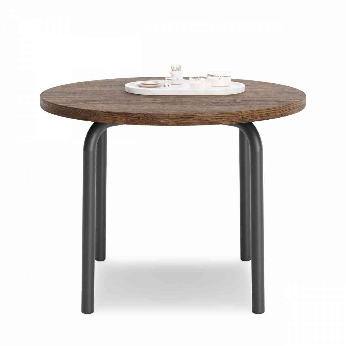 Стол низкий круглый GIBKO 60х60 RAL 9005, Дуб Чарльстон фото 2