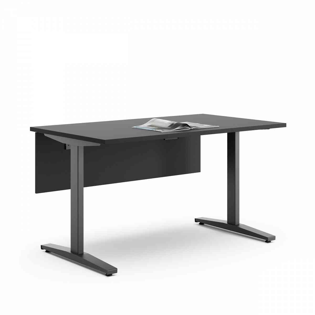 Стол нерегулируемый LVL UP-02-160х80 RAL 9005, Муар чёрный фото 1