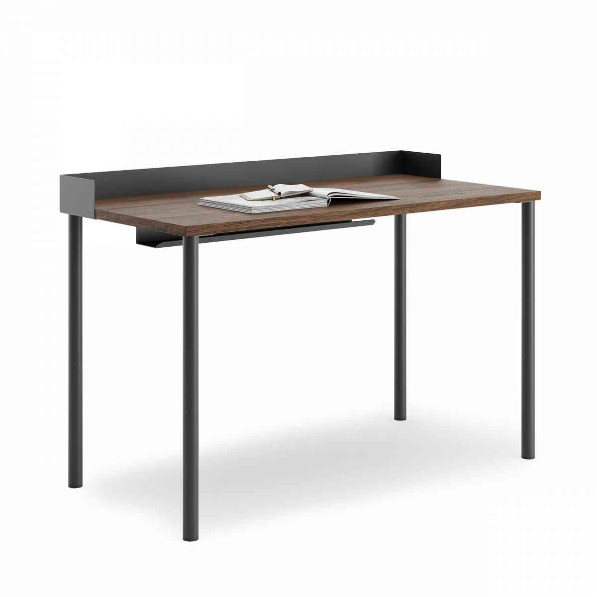 Стол прямоугольный PROSTO с бортиком 140х60 RAL 9005, Дуб Чарльстон фото 1