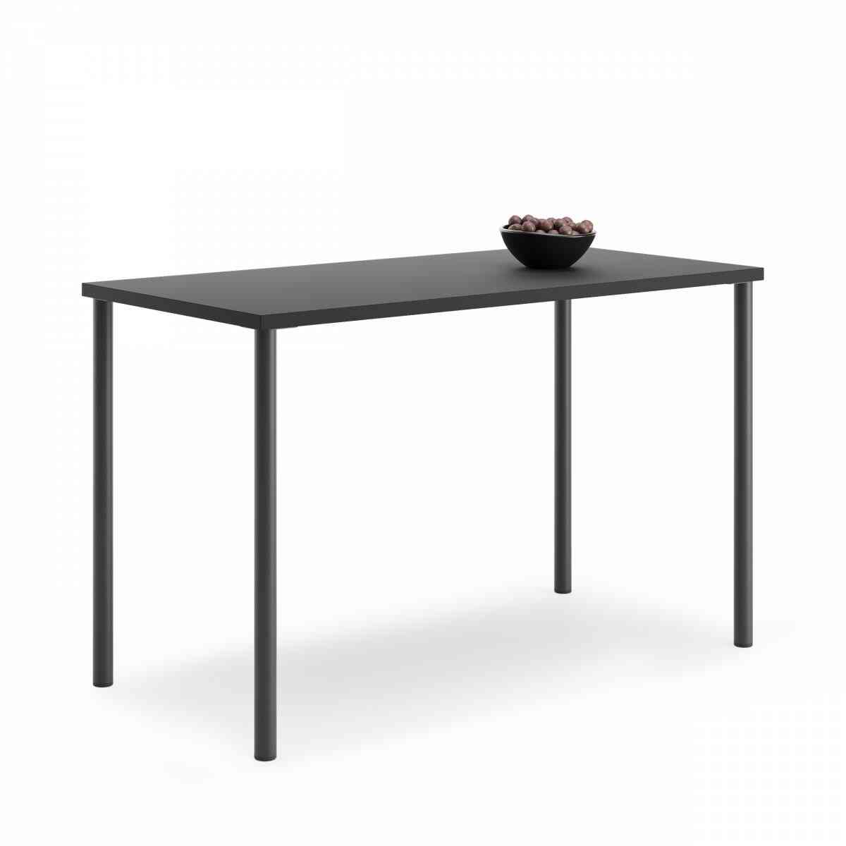 Стол прямоугольный PROSTO 120х60 RAL 9005, Муар чёрный фото 1