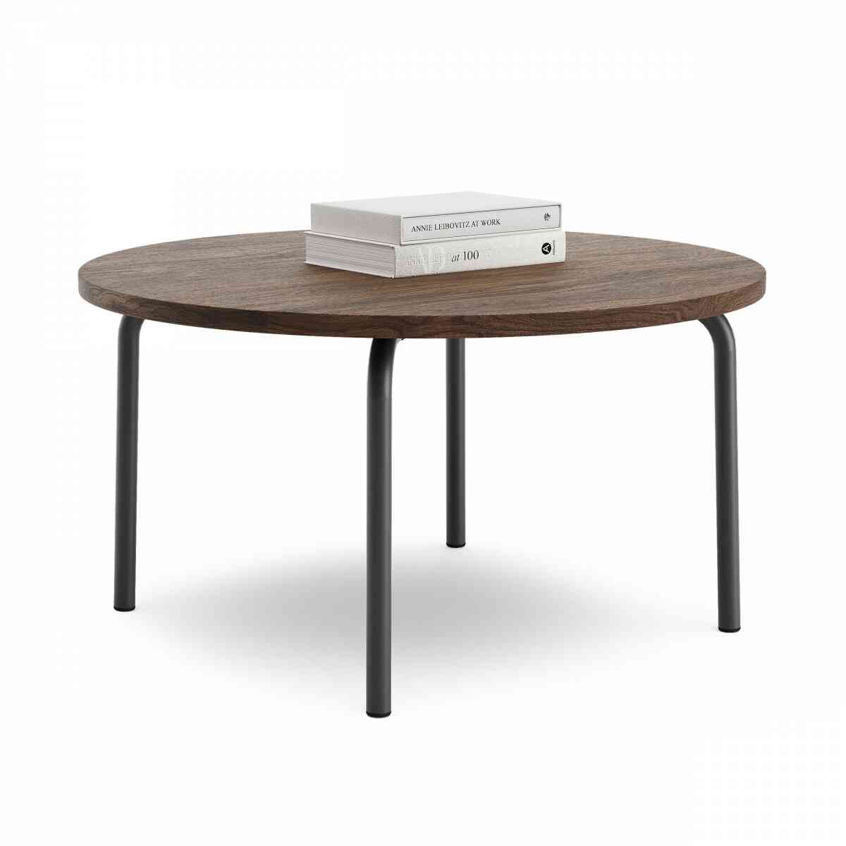 Стол низкий круглый GIBKO 85х85 RAL 9005, Дуб Чарльстон фото 1