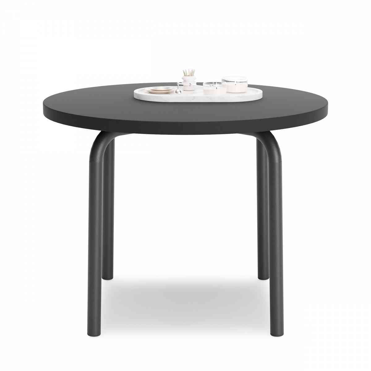Стол низкий круглый GIBKO 60х60 RAL 9005, Муар чёрный фото 2