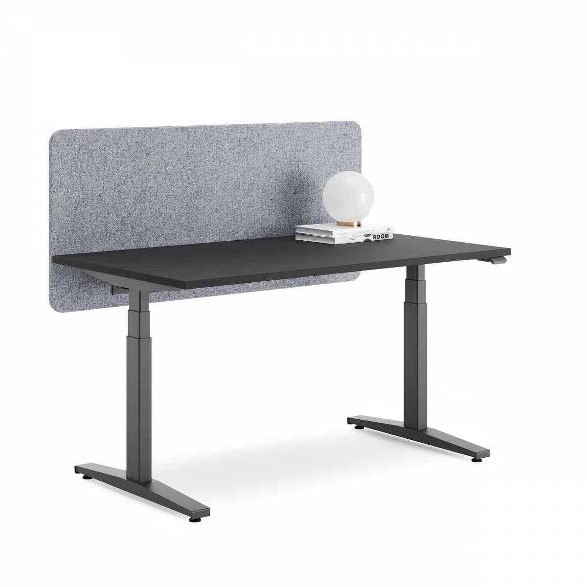 Стол регулируемый механически LVL UP P-03-160х80 RAL 9005, Муар чёрный фото 1