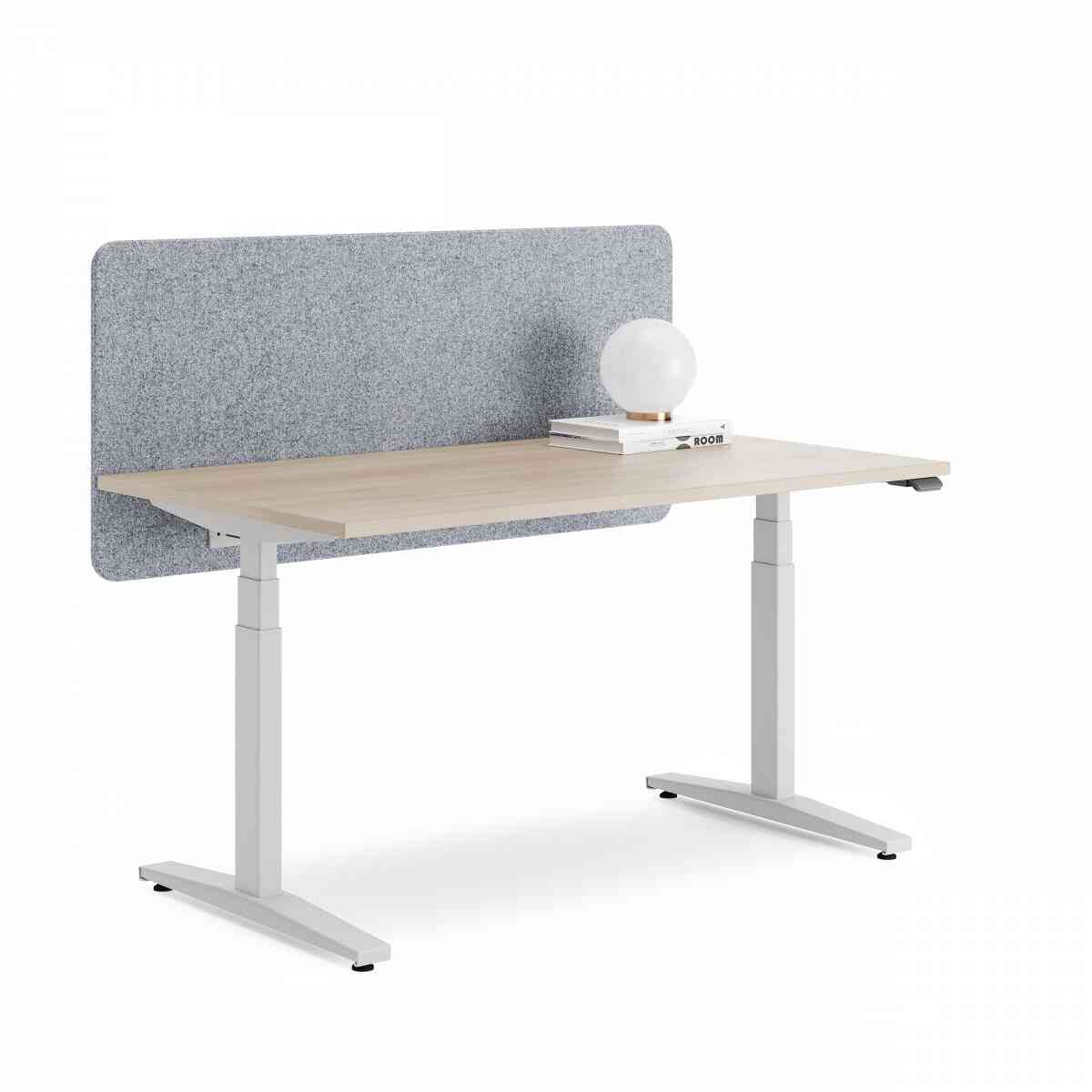 Стол регулируемый механически LVL UP P-03-160х80 RAL 9016, Акация Лэйклэнд фото 1