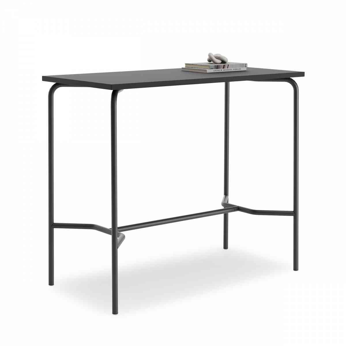 Стол барный GIBKO прямоугольный 140х60 RAL 9005, Муар чёрный фото 1