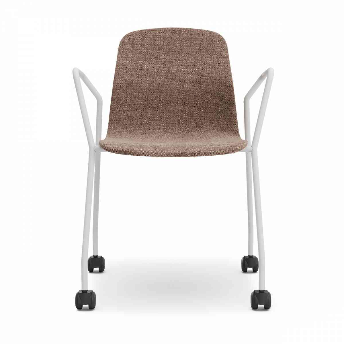 LOVKO Стул мягкий с ручками на колесиках, RAL 9016, c232 фото 3