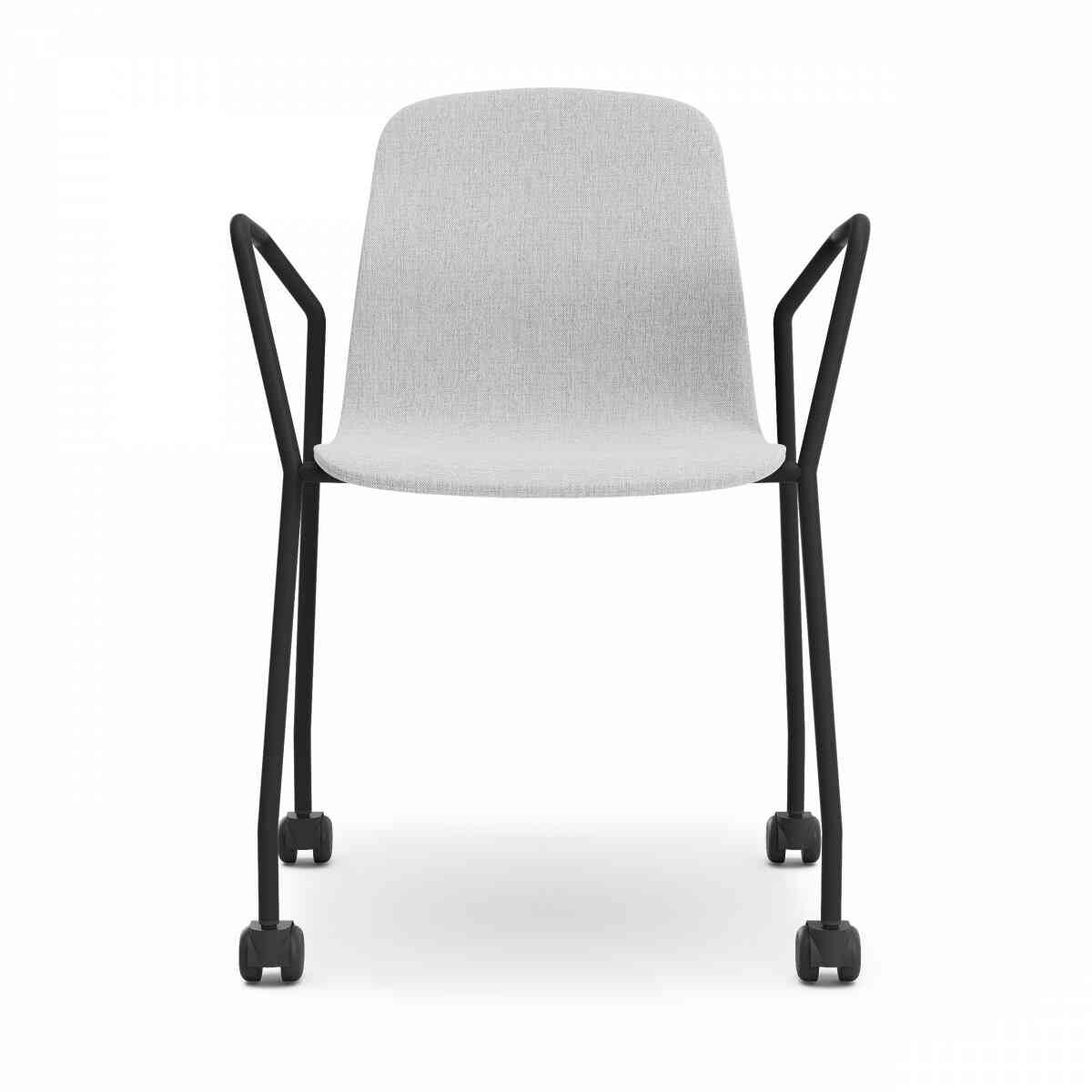 LOVKO Стул мягкий с ручками на колесиках, RAL 9005, c990 фото 3