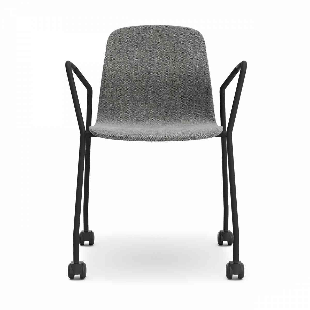 LOVKO Стул мягкий с ручками на колесиках, RAL 9005, c995 фото 3