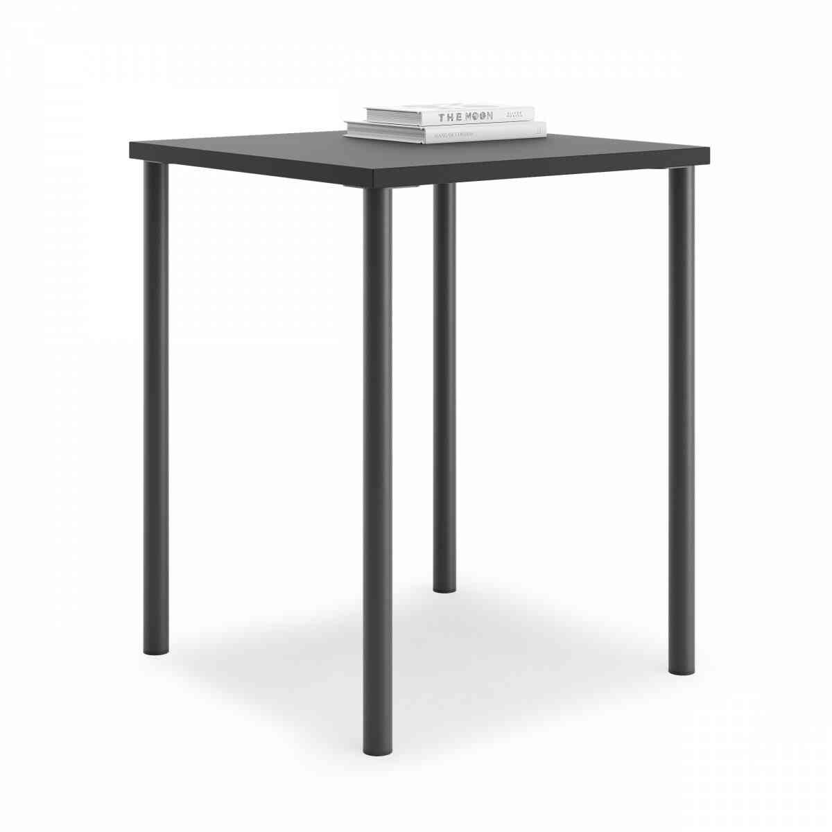 Стол квадратный PROSTO 60х60 RAL 9005, Муар чёрный фото 1