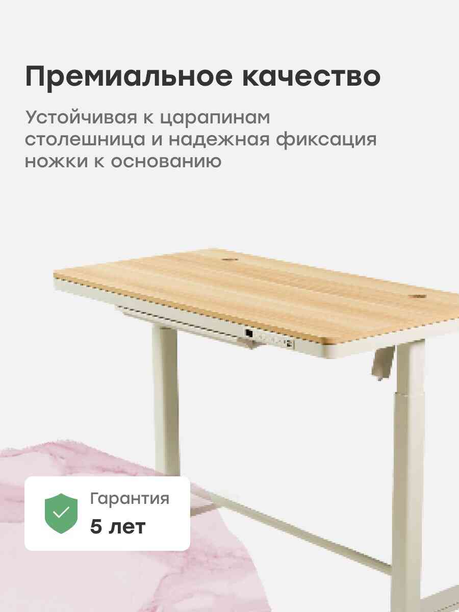 LVL UP Easy Стол регулируемый эл. приводом 120х60 Дуб, RAL 9016 для МП фото 4