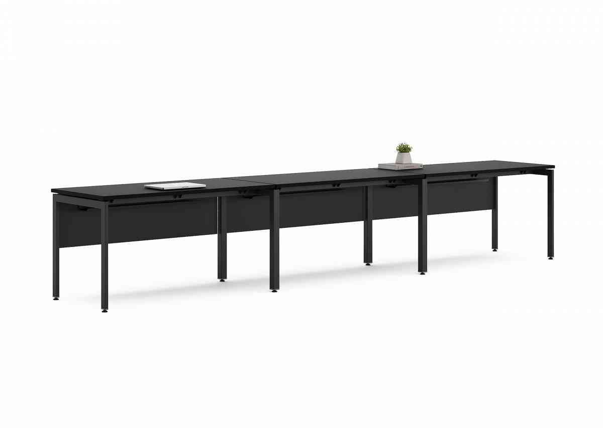 Конференц стол D.SYS КС-140х70-01 RAL 9005, Муар чёрный фото 1