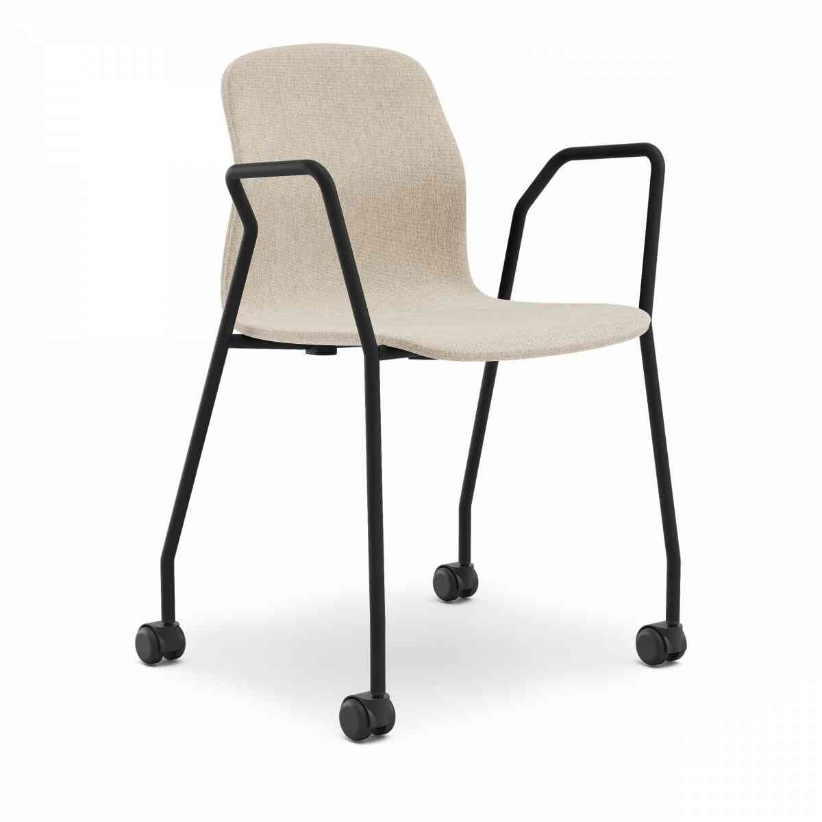 LOVKO Стул мягкий с ручками на колесиках, RAL 9005, c110 фото 1