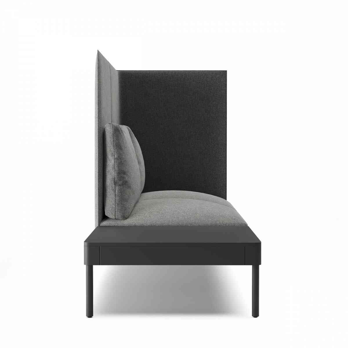 Диван высокий 2-местный с боковой столешницей NAURA, RAL 9005, c995 фото 3