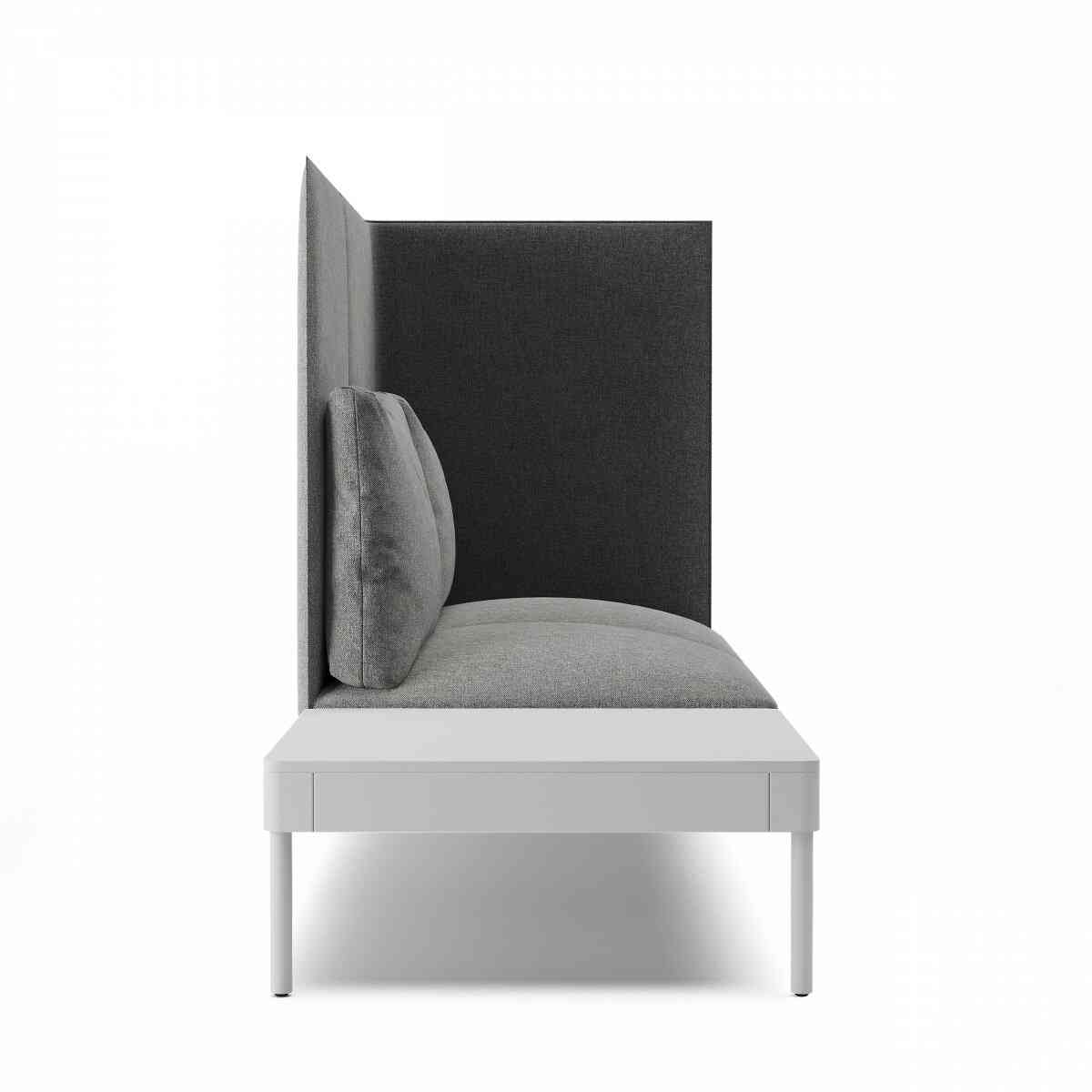 Диван высокий 2-местный с боковой столешницей NAURA, RAL 9016, c995 фото 3