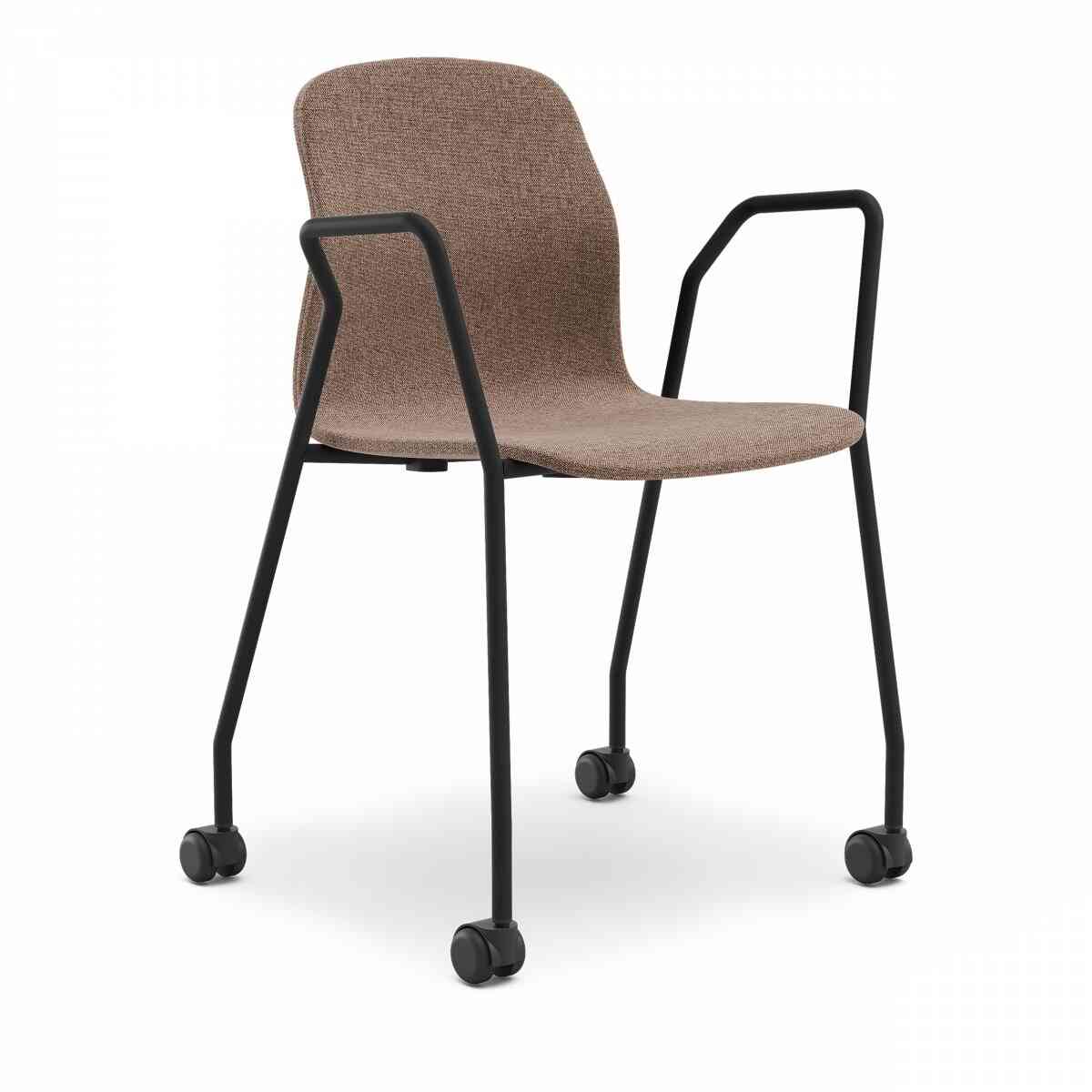 LOVKO Стул мягкий с ручками на колесиках, RAL 9005, c232 фото 1
