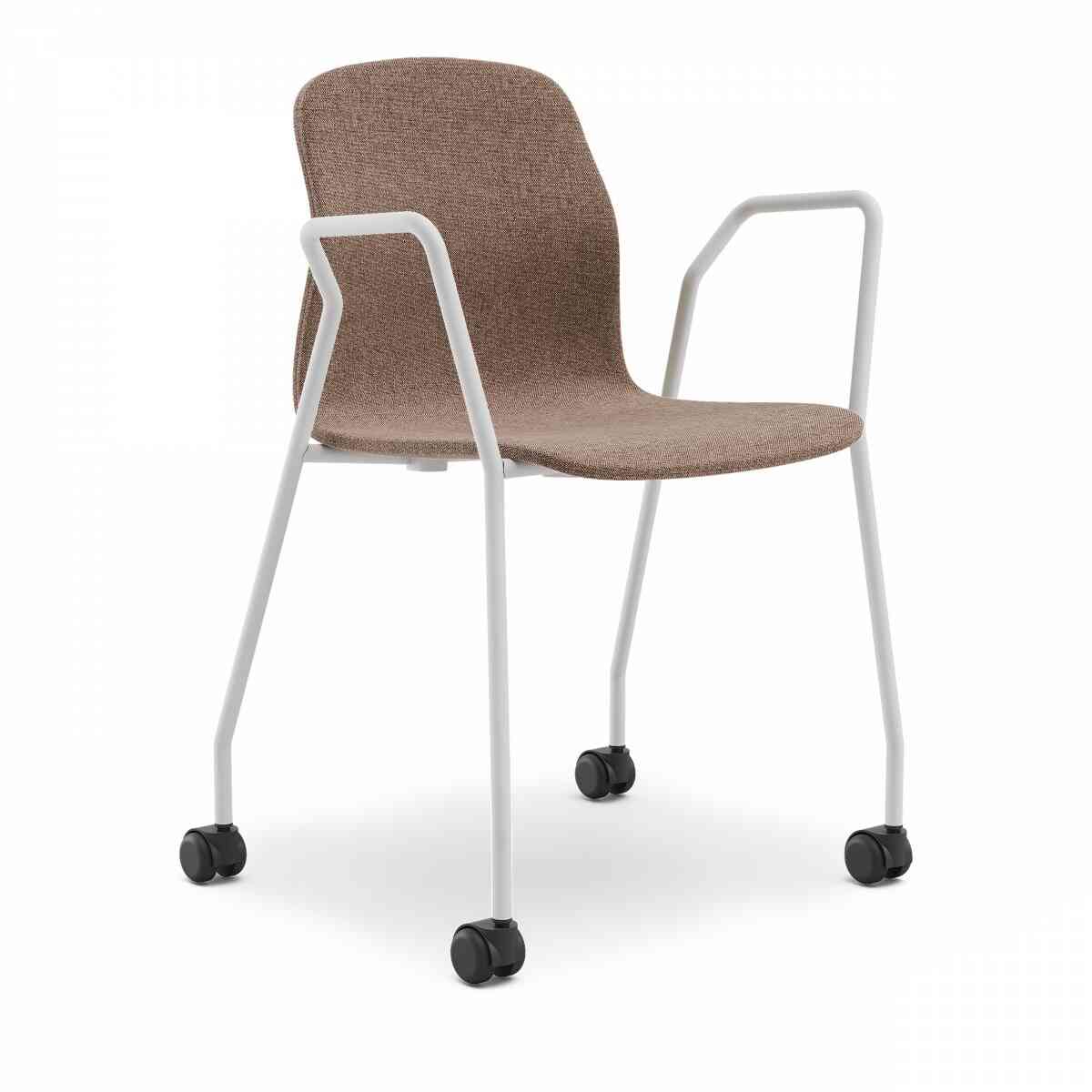 LOVKO Стул мягкий с ручками на колесиках, RAL 9016, c232 фото 1