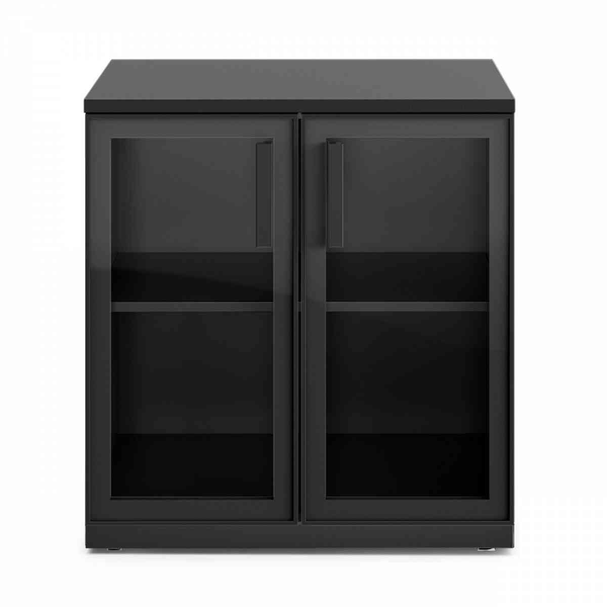 Шкаф архивный малый OASYS ША-80х2-03 RAL 9005, Муар чёрный фото 2
