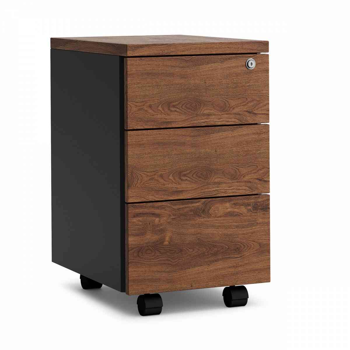Тумба офисная TIMON S3 RAL 9005, Дуб Чарльстон фото 1