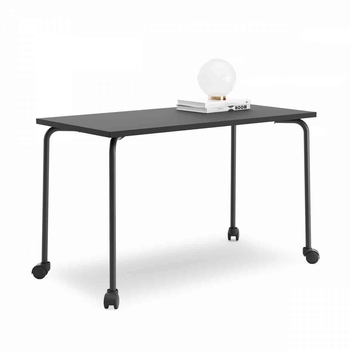 Стол прямоугольный перекатной GIBKO 140х60 RAL 9005, Муар чёрный фото 1