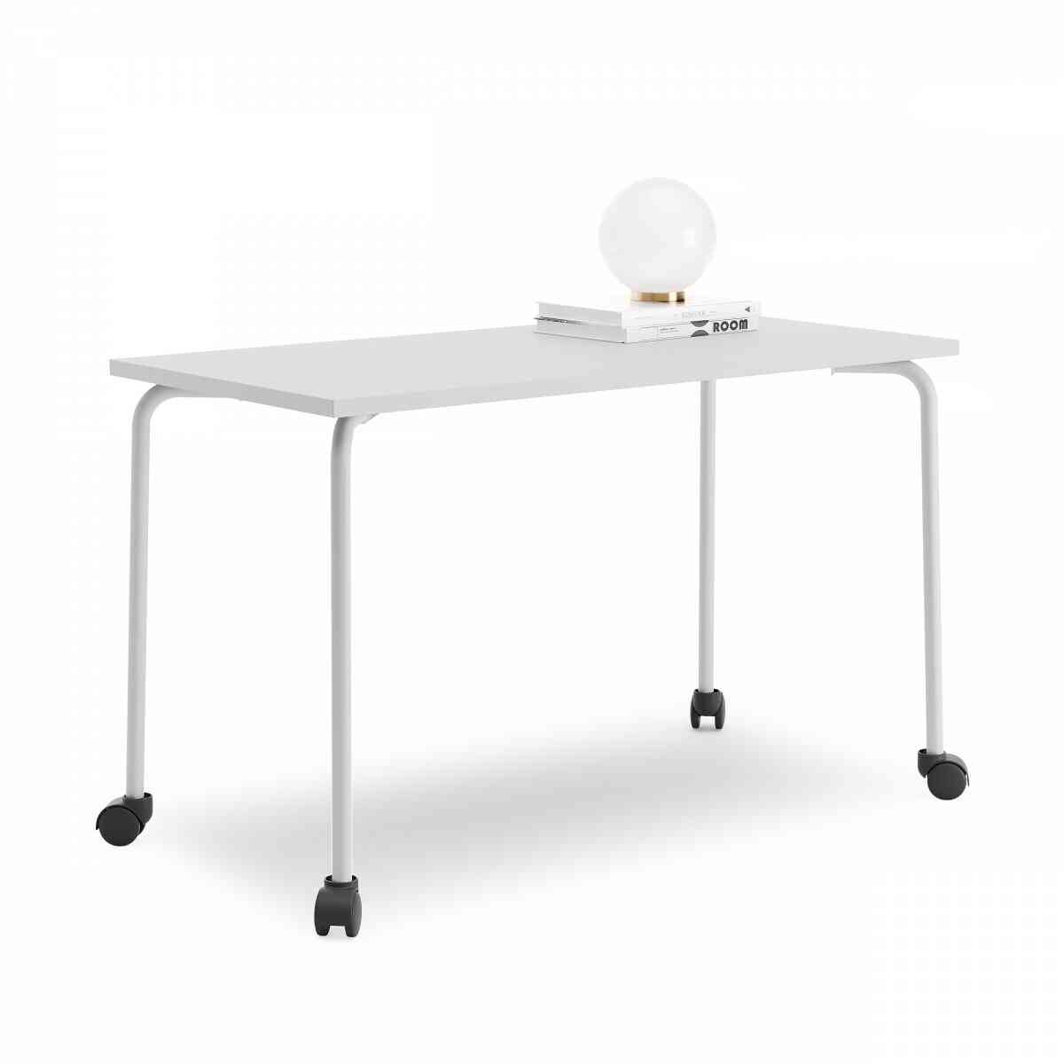 Стол прямоугольный перекатной GIBKO 140х60 RAL 9016, Белый премиум фото 1